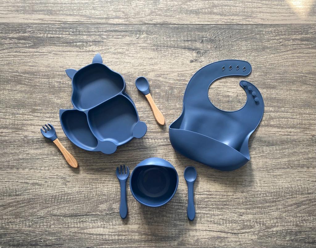 Baby Weaning Silicone Set with Suction plates