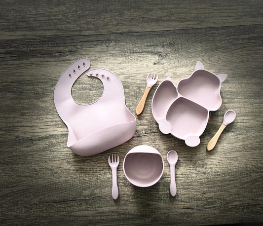 Baby Weaning Silicone set with Suction plates