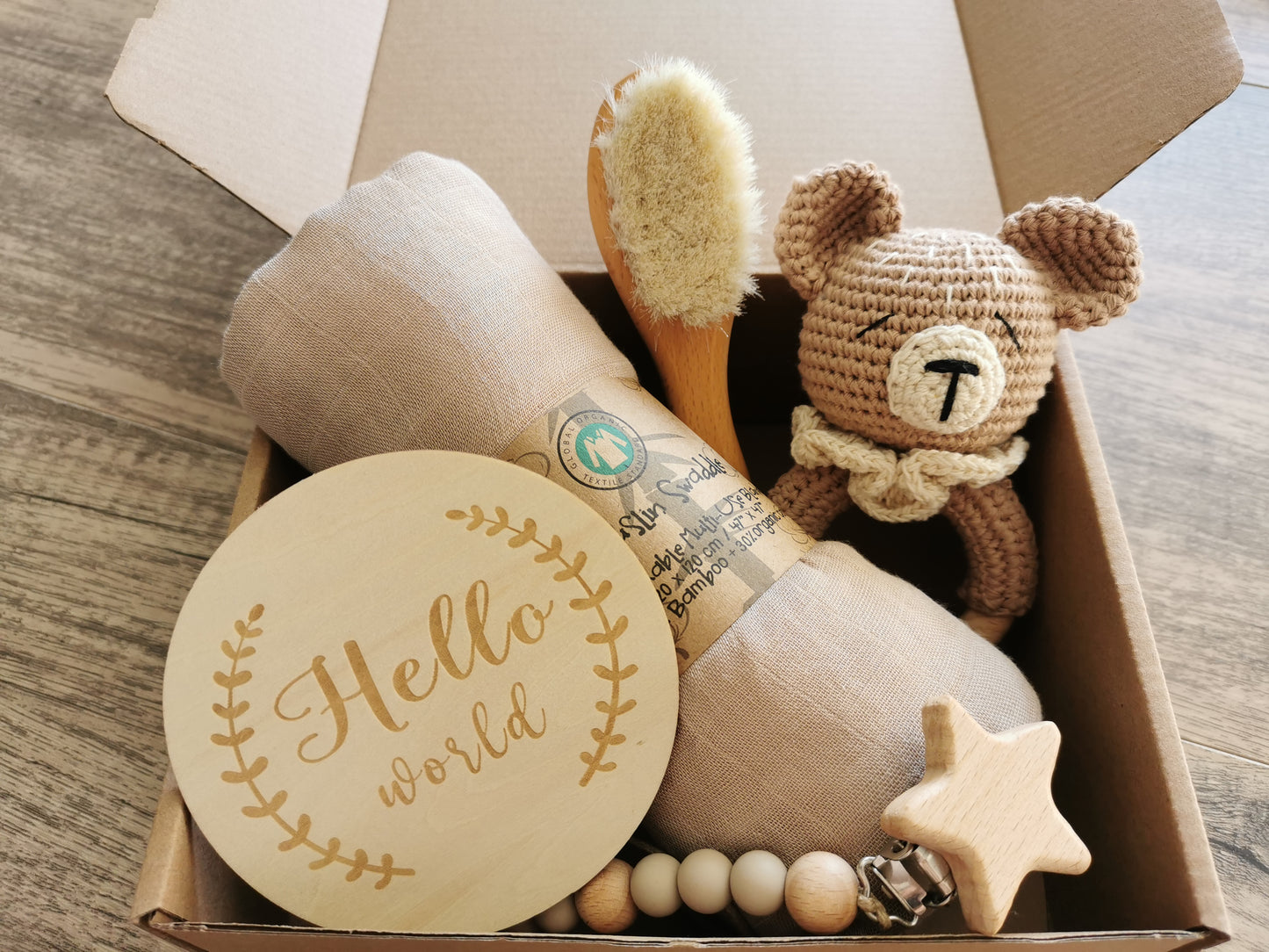 Baby Rattle Gift Set Hamper Bear