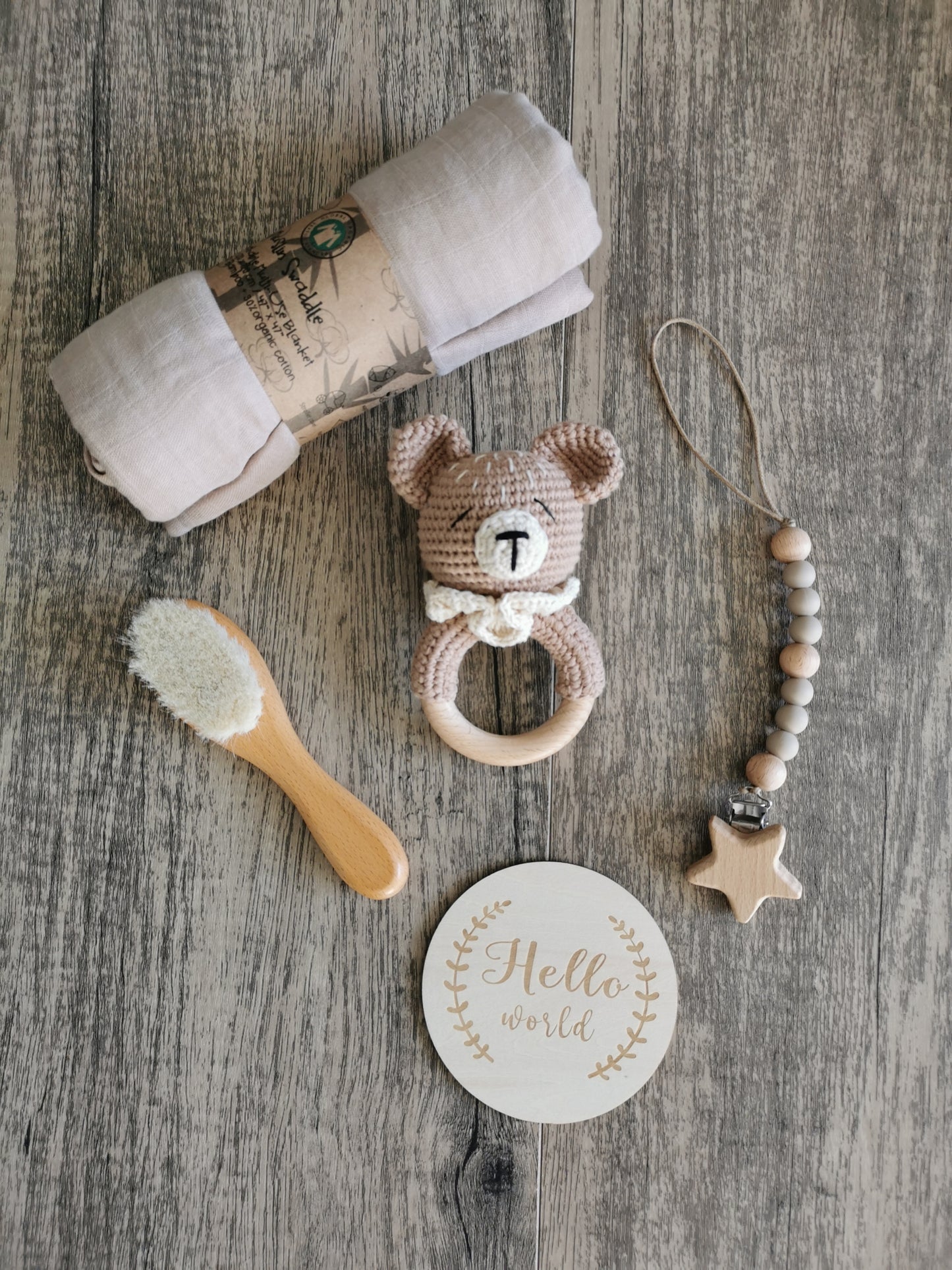 Baby Rattle Gift Set Hamper Bear