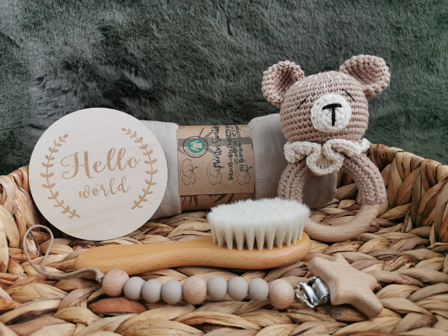 Baby Rattle Gift Set Hamper Bear