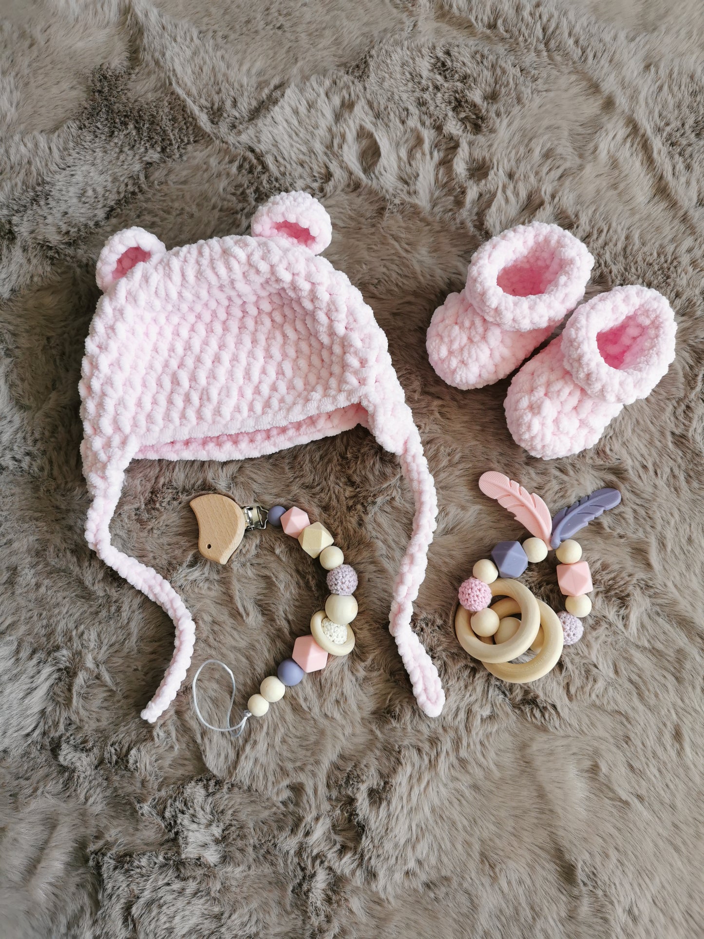 Baby Girl Hat & Booties set