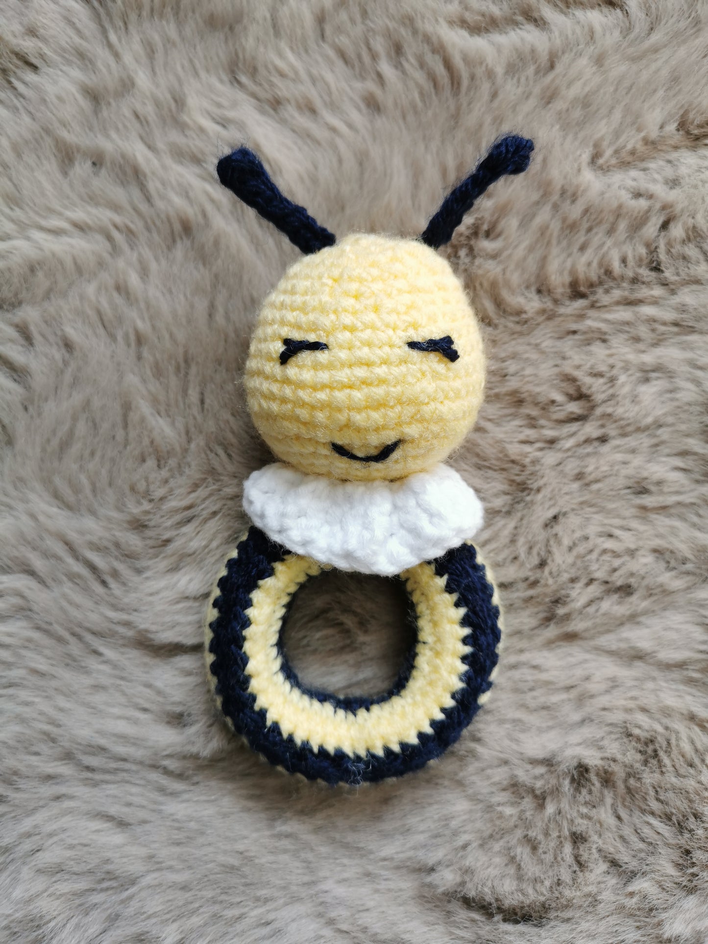 Handmade Bumblebee Plush toy and Rattle Gift set