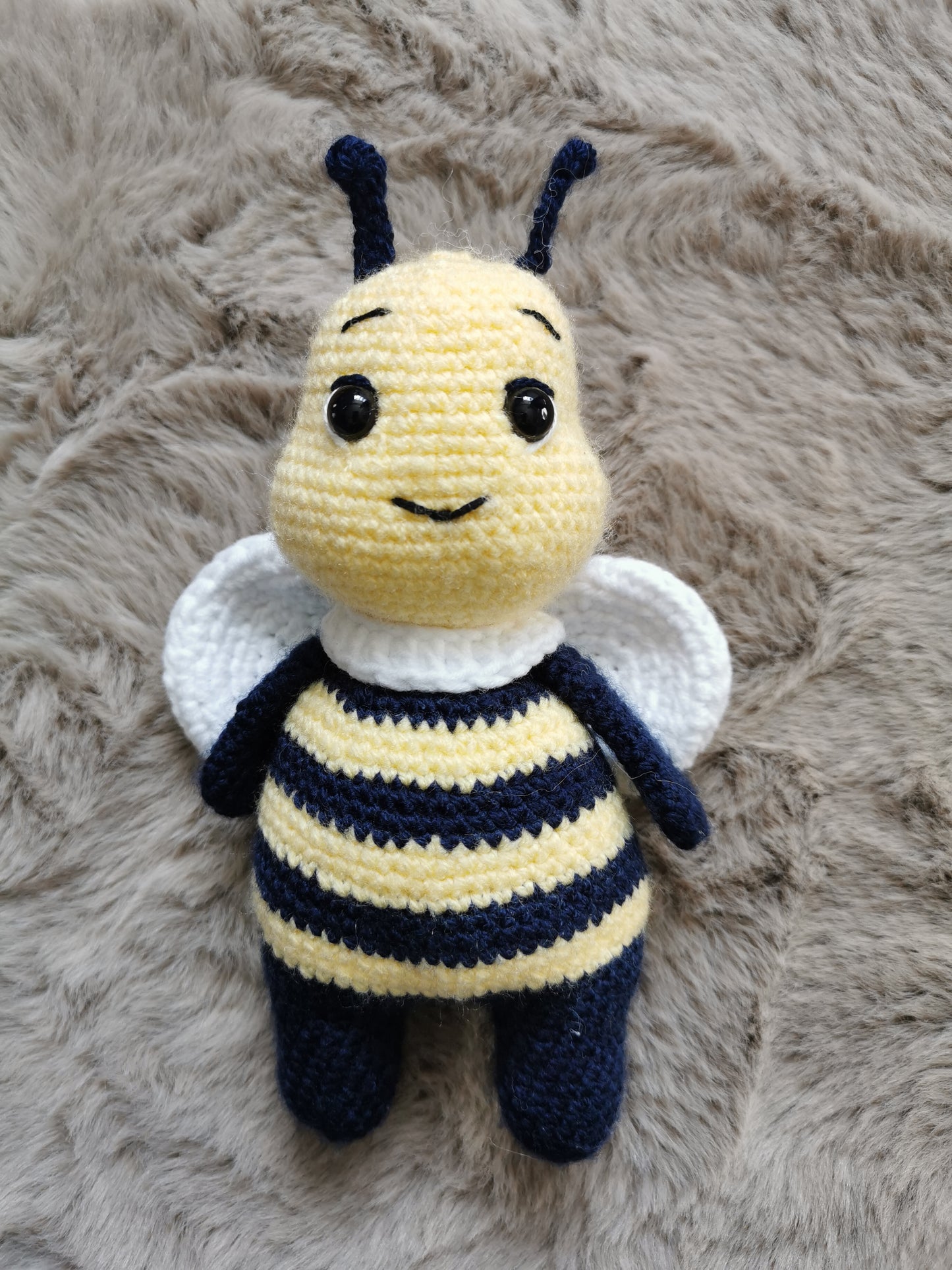 Handmade Bumblebee Plush toy and Rattle Gift set