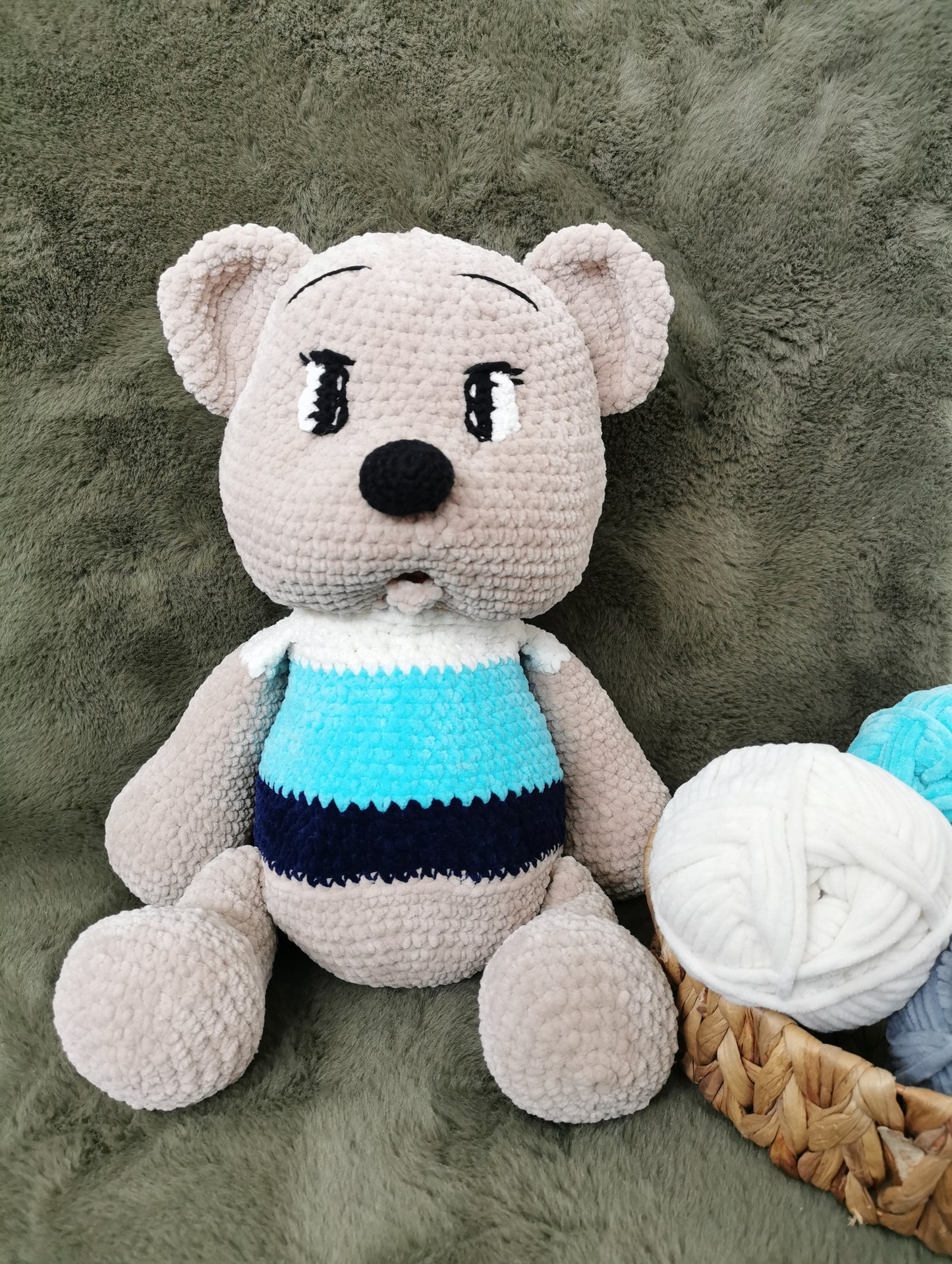 Handmade Amigurumi Cuddle Teddy Bear Toy