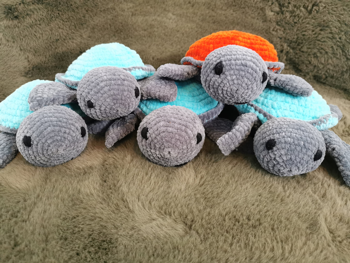 Handmade Amigurumi Plush Turtle Toy