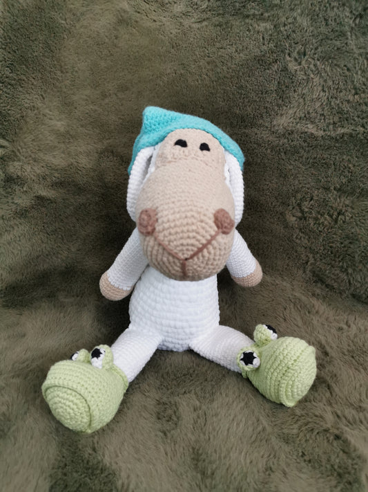 Handmade Amigurumi Sleeping Lamb Toy