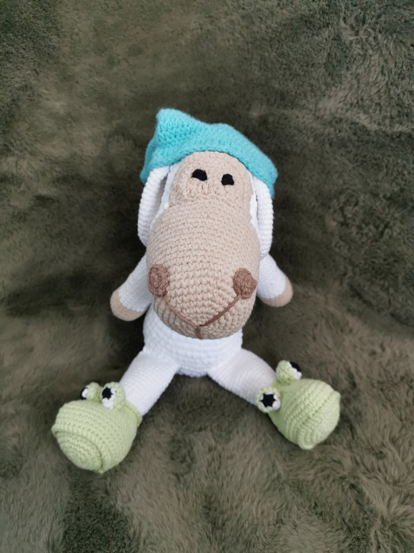 Handmade Amigurumi Sleeping Lamb Toy