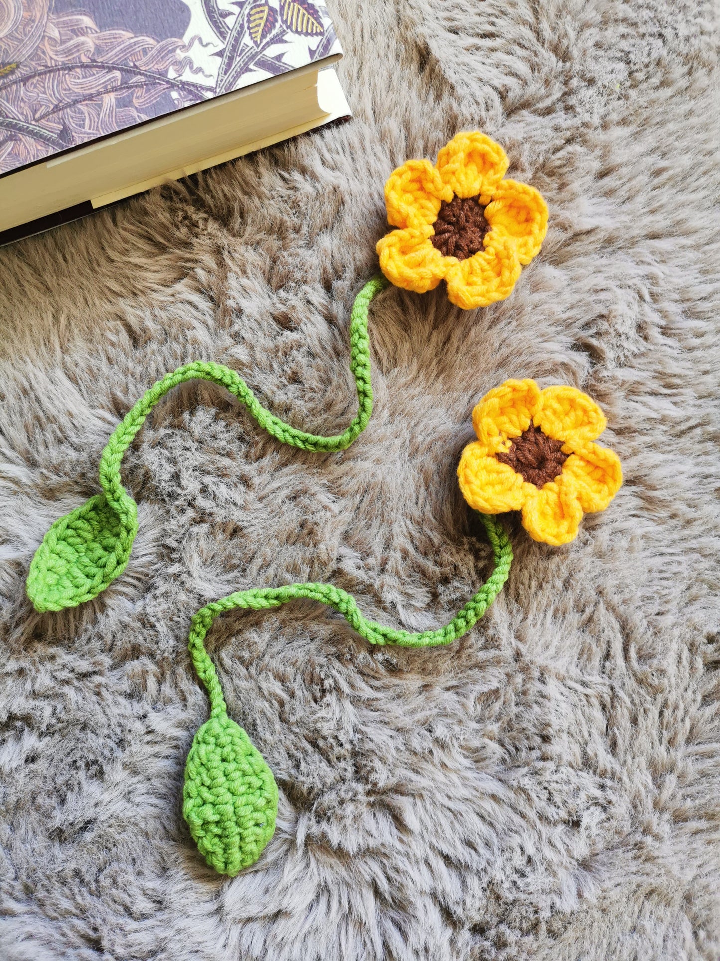 Handmade Crochet Flower Bookmark