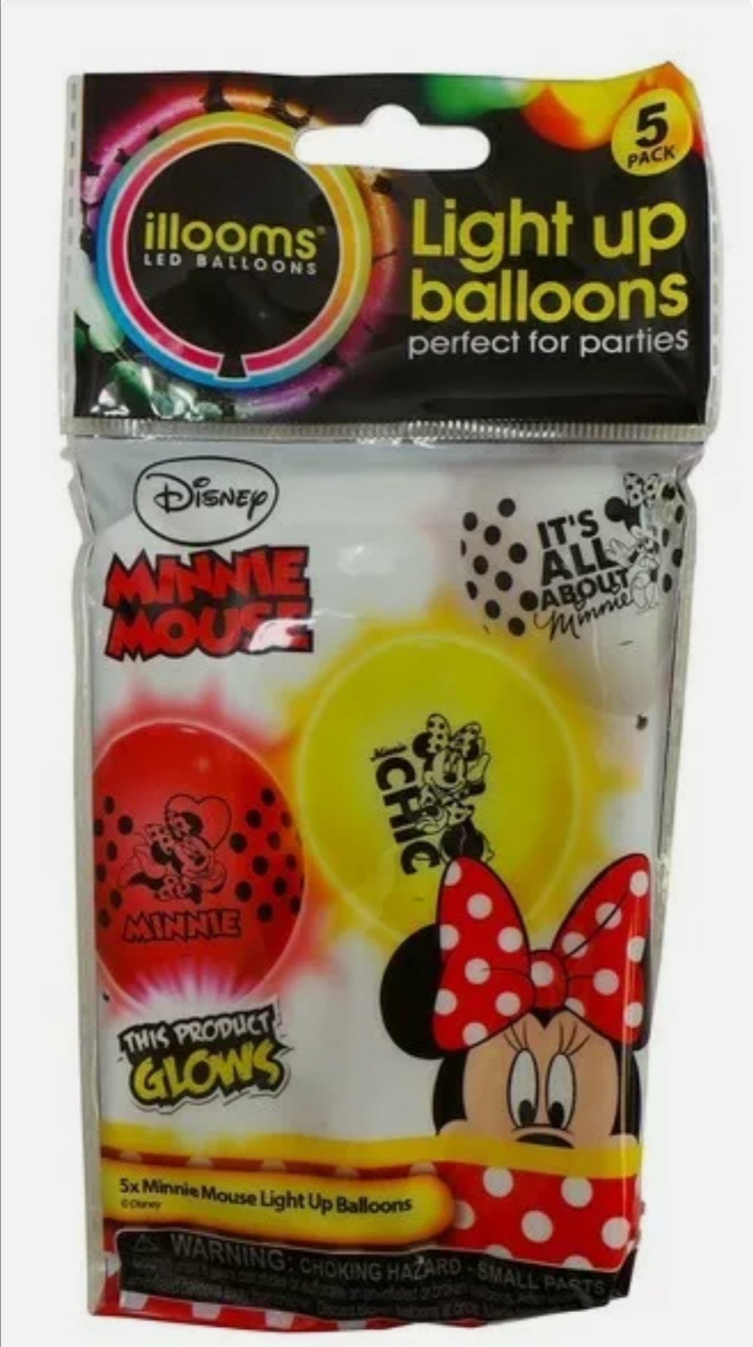 Light Up Balloons with Minnie Mouse