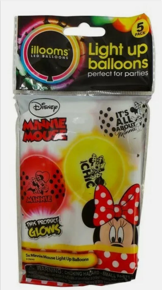 Light Up Balloons with Minnie Mouse