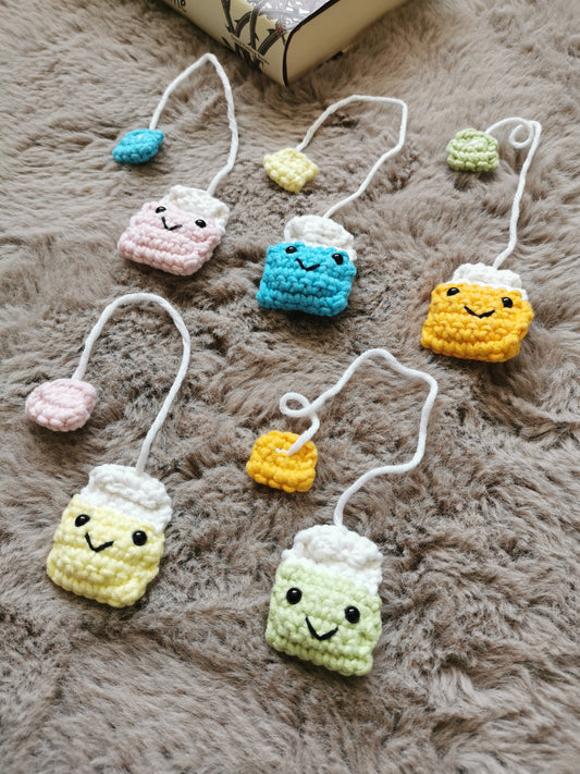 Handmade Crochet Teabag Bookmark