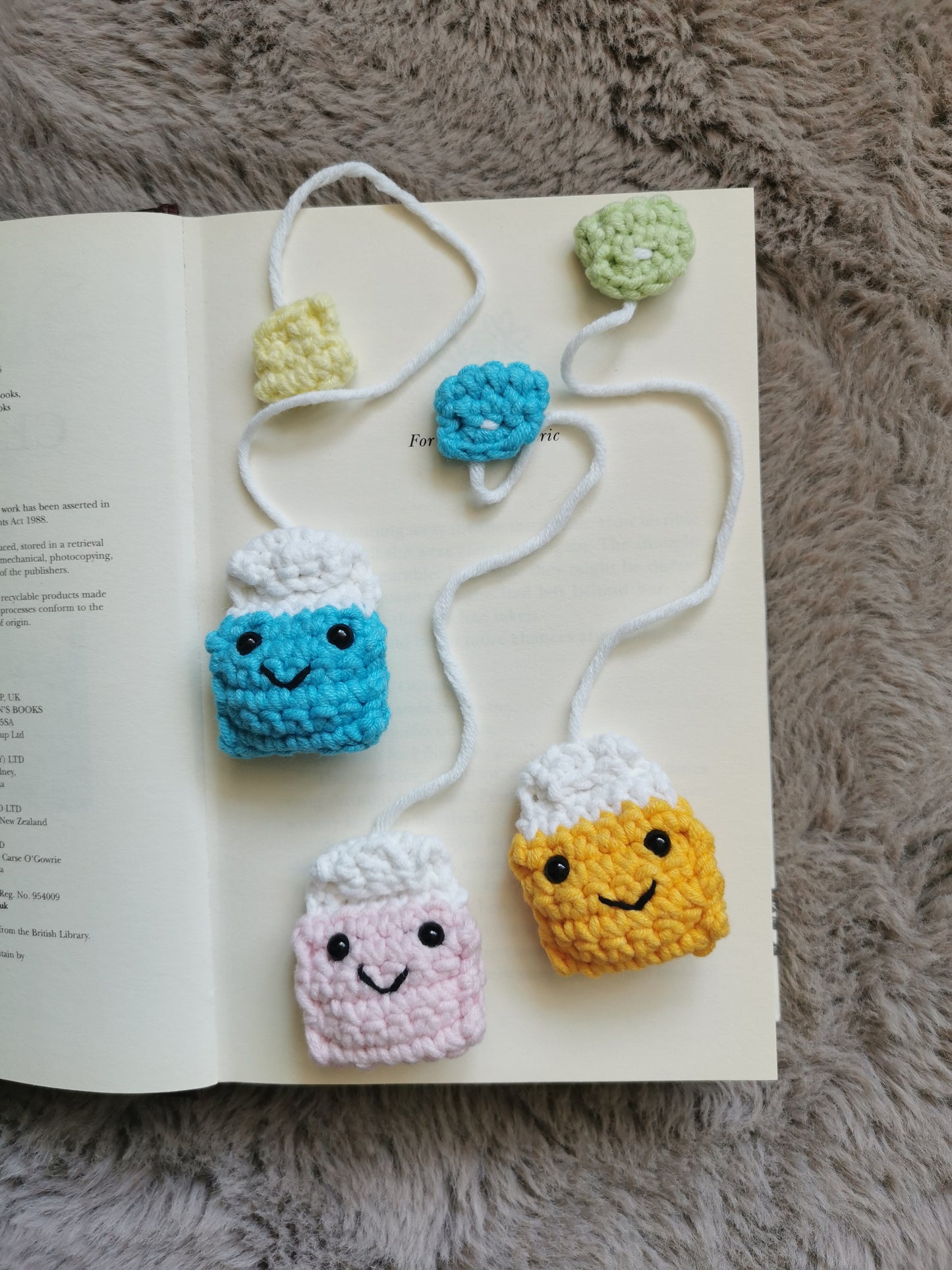 Handmade Crochet Teabag Bookmark